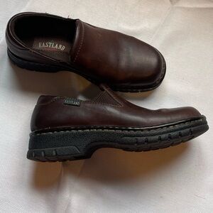 Eastland women’s Leather Dark Brown Slip-On Comfort Shoes